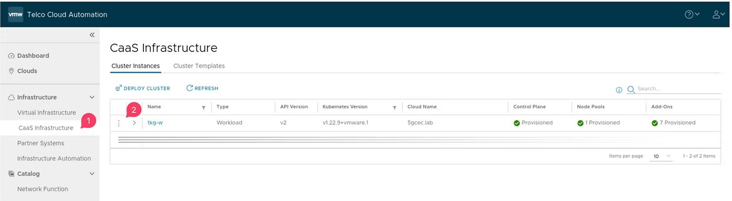VMware Telco Cloud Automation v2.1 to v2.2 upgrade procedure